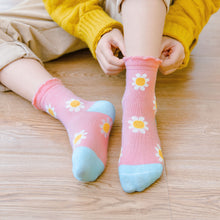 Load image into Gallery viewer, Artfasion Spring Design Flower Pink Socks for Girls Kids, 5 Pairs
