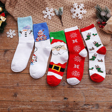 Load image into Gallery viewer, Artfasion&#39;s Christmas Bundle White Classic Bathrobe Plus Cute Christmas Socks (5 Pairs)
