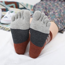 Load image into Gallery viewer, 5 finger crew socks for women
