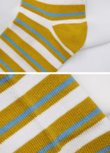 Load image into Gallery viewer, striped yellow socks for kids
