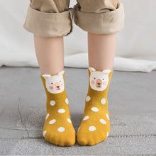 Load image into Gallery viewer, yellow polka dots crew socks
