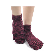 Load image into Gallery viewer, pink 5 finger ankle socks for men
