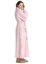 Load image into Gallery viewer, Light pink flannel bathrobe
