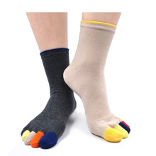 Load image into Gallery viewer, 5 finger gym crew socks for men
