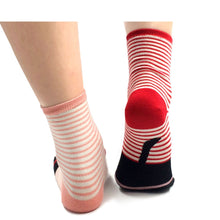 Load image into Gallery viewer, cotton stripes crew socks for women
