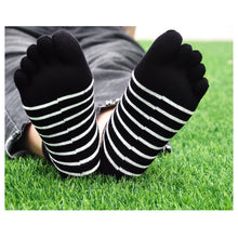 Load image into Gallery viewer, black stripes low cut socks
