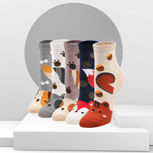 Load image into Gallery viewer, Artfasion Cute Animal Design Crew Socks, 5 Pairs
