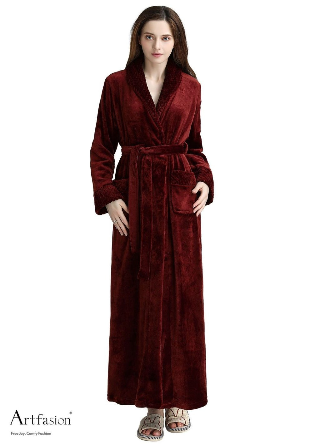 red flannel bathrobe for women