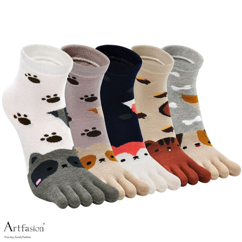 4 pairs cute animal socks for kids