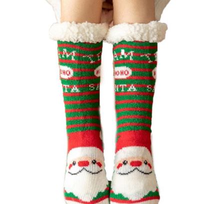 Artfasion Women Fuzzy Sherpa Socks, Christmas Holidays Novelty Cute Design Funny Warm Slipper Socks for Women and Girls, US 6-10